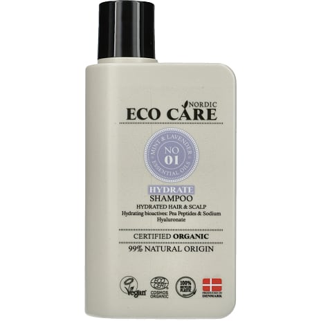 Eco Care Nordic Mint & Lavender shampoo m. peptider og natriumhyaluronat 380 ml