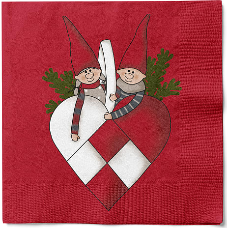 Andre mærker Mønstrede juleservietter 33x33 cm