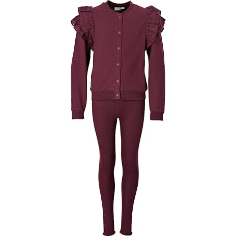 VRS Børne Sweatcardigan Og Leggings Str. 146/152 Bordeaux