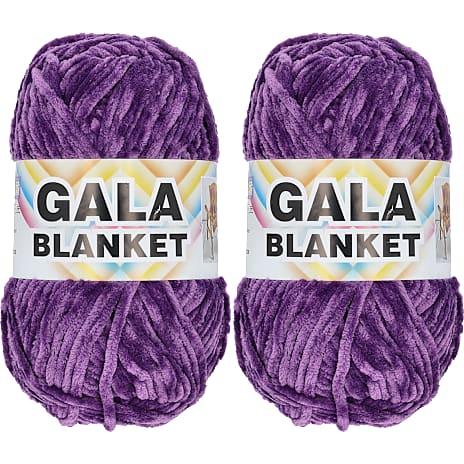 Gala Blanket 2-pak Garn Mørkelilla SK28
