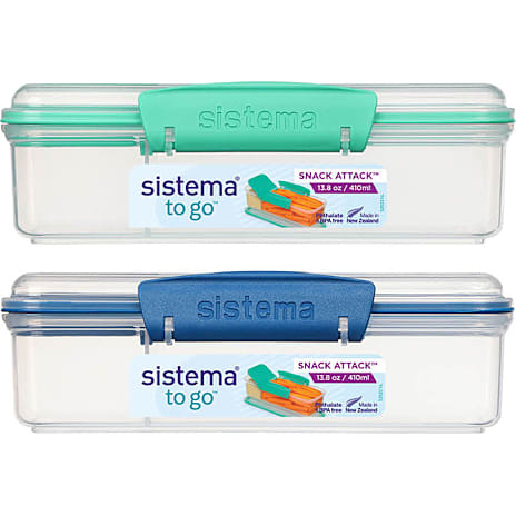 Sistema Snack Attack madkasse (410ml) - flere varianter - assorteret 1 stk.