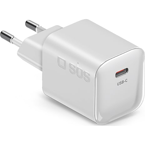 SBS GaN vægoplader 20W - hvid 1 stk.