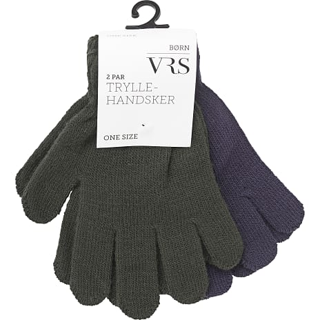 VRS Børne Tryllehandsker 2-pak Str. Onesize Army/Navy