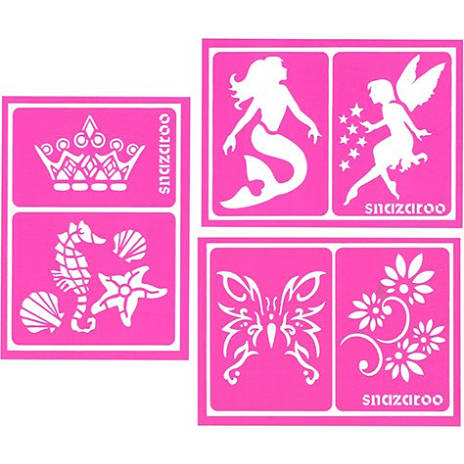 Snazaroo Selvklæbende Stencils Pink