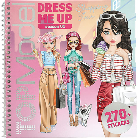 TOPModel Dress Me Up Shopping Tour Stickersbog