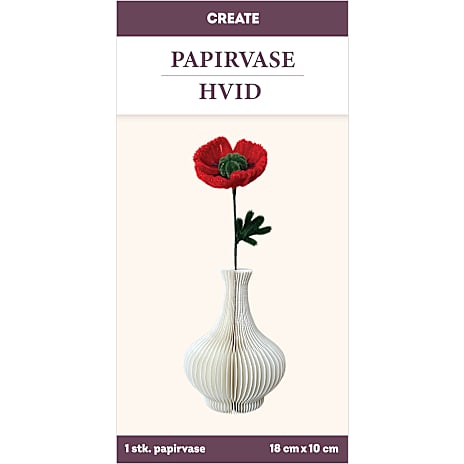 1conzept Papirvase 18 cm - Hvid 1 stk.