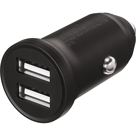 X2O oplader til bilen med USB-A 2x12W - sort 1 stk.