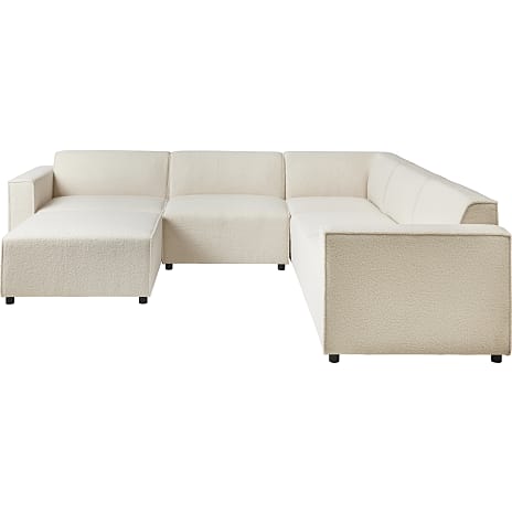GRO U-formet Modulsofa Hvid Plys