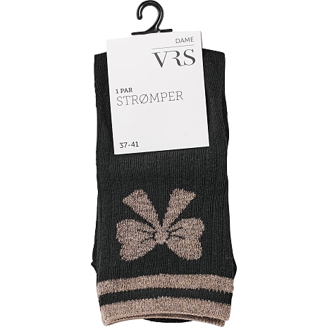 VRS dame glimmerstrømper str. onesize - grå 1 stk.