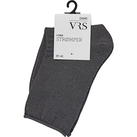 VRS dame glimmerstrømper str. onesize - grå 1 stk.