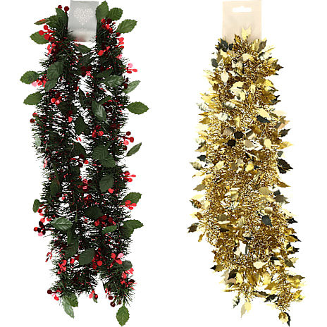Julefryd Lametta Guirlande Med Deko Assorteret