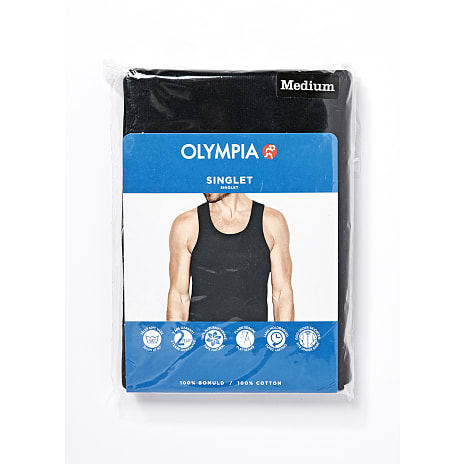Olympia herre undertrøje str. 2XL - sort 1 stk.