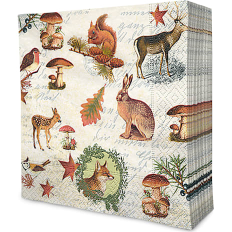 Mønstrede servietter 33x33 cm