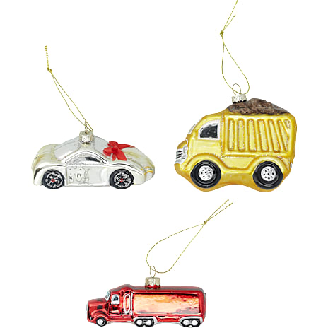 Figurjulekugle Traktor eller Bil Assorteret
