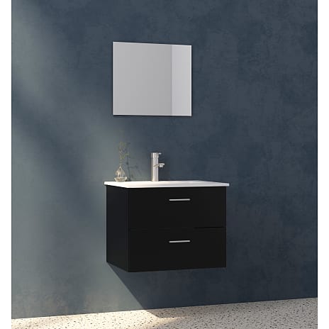 Lope Bergamo Bademøbelsæt 85 cm Mat sort