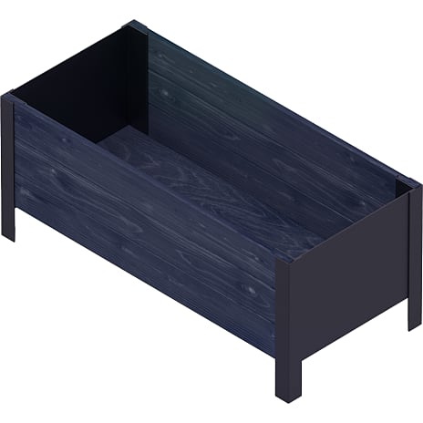 Pindstrup Modern Højbed 78x36 cm Sort