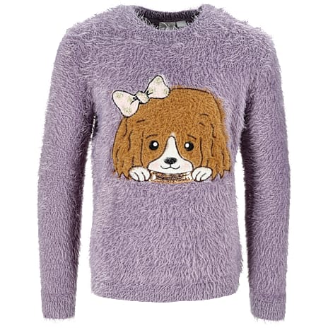 VRS Børne Strikbluse Str. 98/104 Lilla