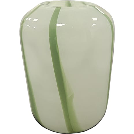 Andre mærker Vase med striber 12x16 cm grøn