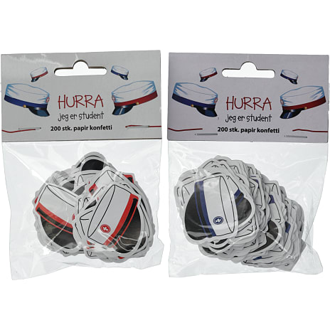 Konfetti Student med Hueprint Assorteret