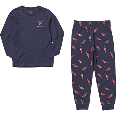 VRS Børne Pyjamas Str. 122/128 Blå