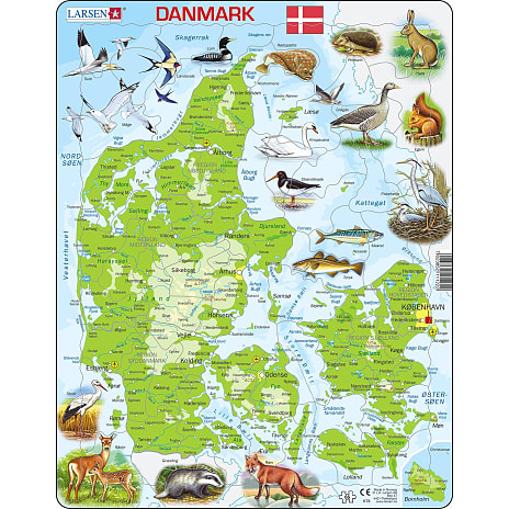 Larsen Danmark Puslespil 66 Maxi Brikker