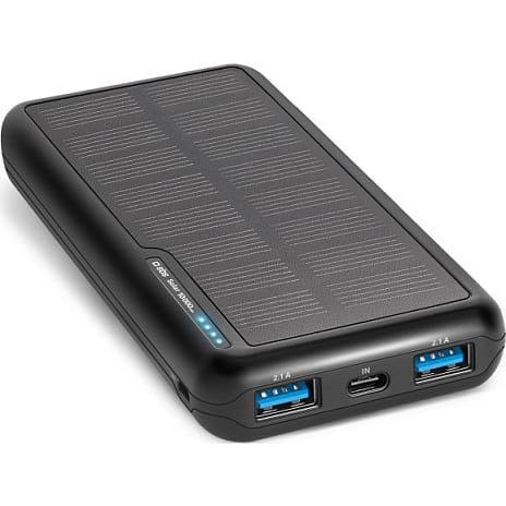 SBS Solar Power Bank 10.000 mAh Sort