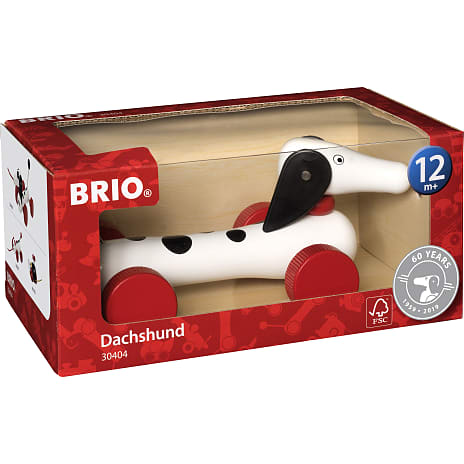 BRIO 30404 Dachsie Hund Pull Along 60 År