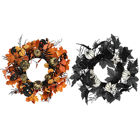 Halloween Bladkrans Assorteret