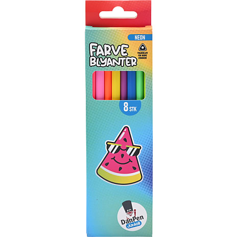 Danpen junior farveblyanter neon 8-pak 1 stk.