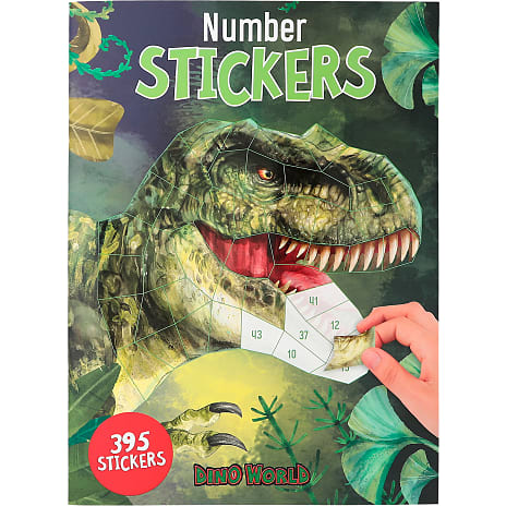 Dino World nummer stickersbog 1 stk.