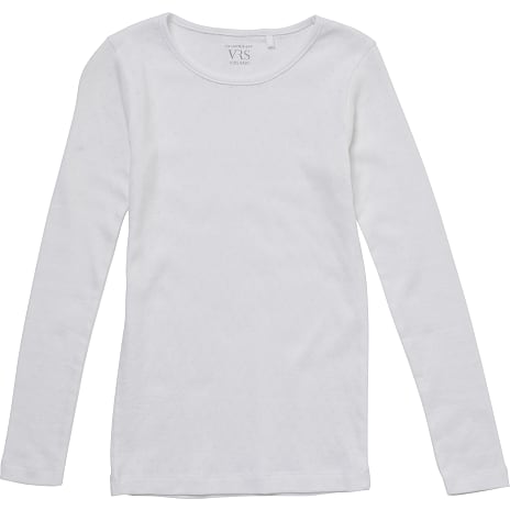 VRS børne T-shirt langærmet str. 122/128 - hvid 1 stk.
