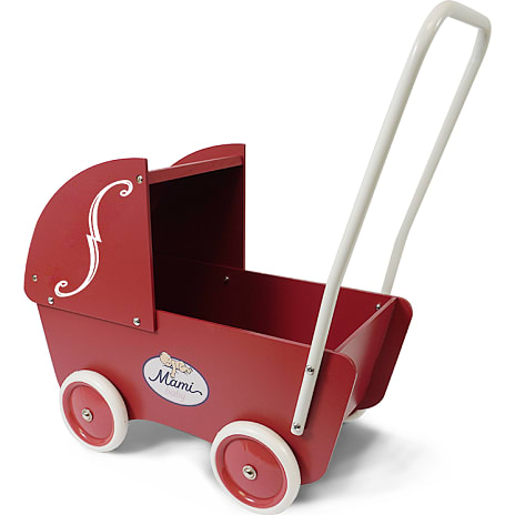 Mami baby trædukkevogn rød