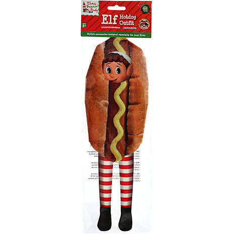 Elf hotdog kostume 1 stk.