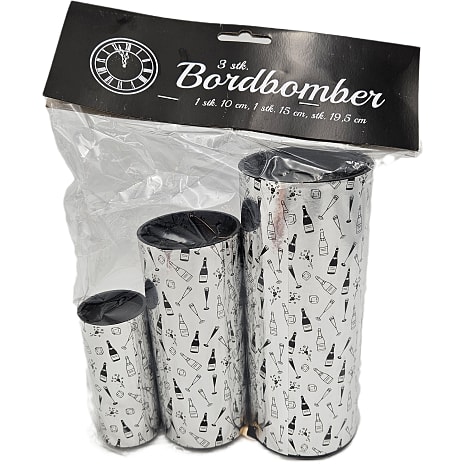 Bordbomber med dekoration assorteret