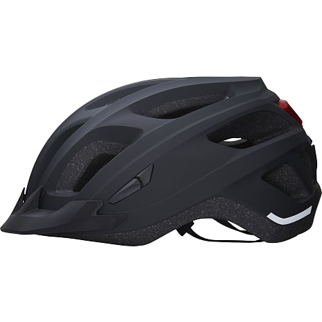 SCO Premium Cykelhjelm med lys - matsort 1 stk.