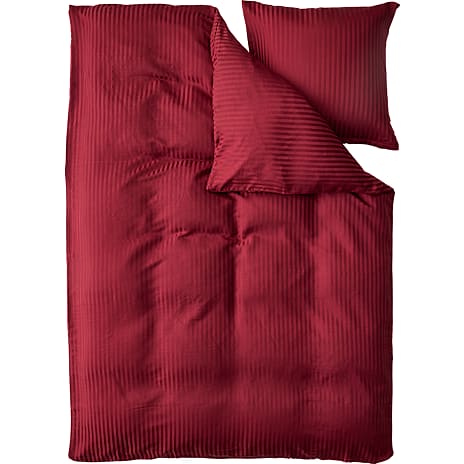 BASIS Sengetøj 140x200 cm Dobby Bordeaux