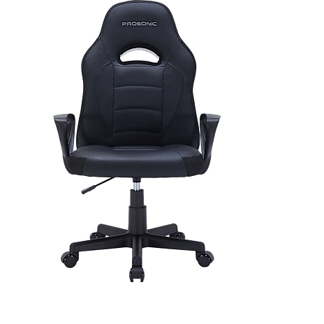 Prosonic RGB børne gamerstol - sort med LED-lys 1 stk.