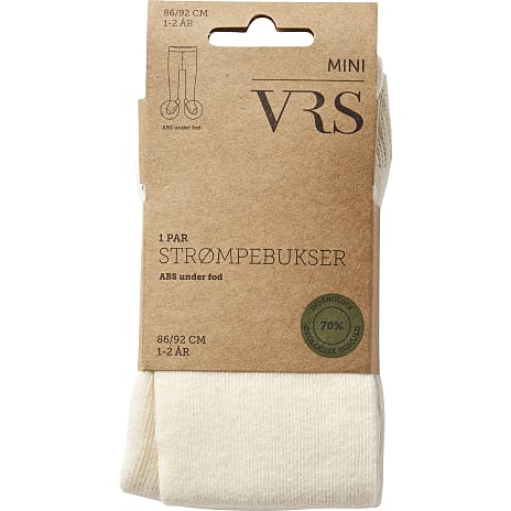VRS Baby Strømpebukser Str. 1-2 År Råhvid