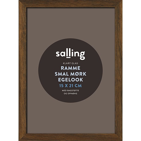 Salling Ramme i mørk egetræslook m. glas - 15x21 cm 1 stk.