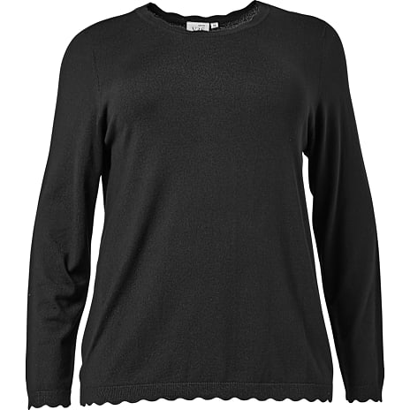 VRS Dame Striktrøje Str. 52 Sort