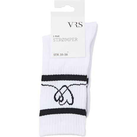 VRS Dame Tennisstrømper Str. 39/42 Hvid