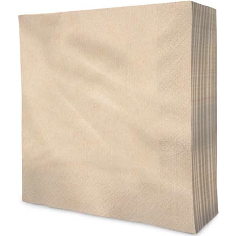 Windsor Ensfarvede Servietter 33x33 cm 20-pak - Natur
