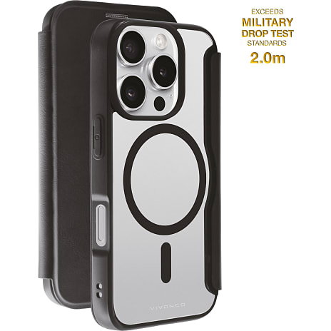 Vivanco iPhone 16 Pro Mag Wallet Sort