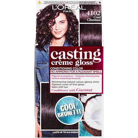 L'Oréal Paris Gloss Complex toningsfarve 4102 Cool Chestnut m. glykolsyre u. ammoniak 1 stk.