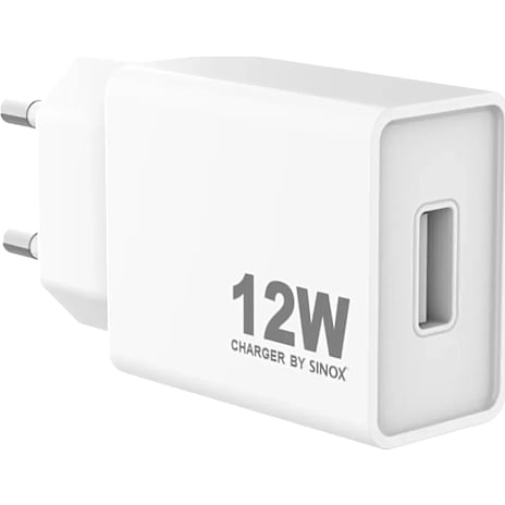 Sinox Oplader 12W Hvid