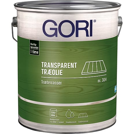Gori 304 transparent træolie 5 liter - teak 5000 ml