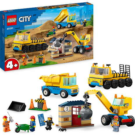 LEGO City Entreprenørmaskiner og Nedrivningskran 60391
