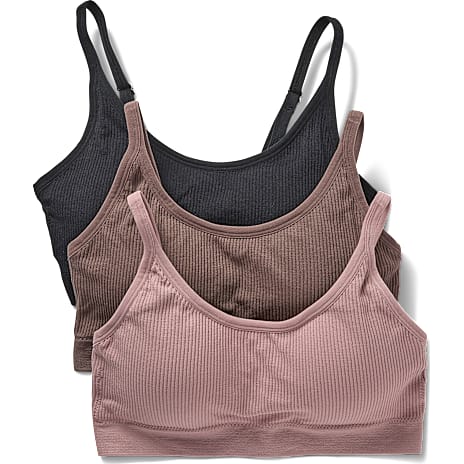 VRS Dame 3-pak BH'er Str. XL/2XL Sort/Brun/Rosa