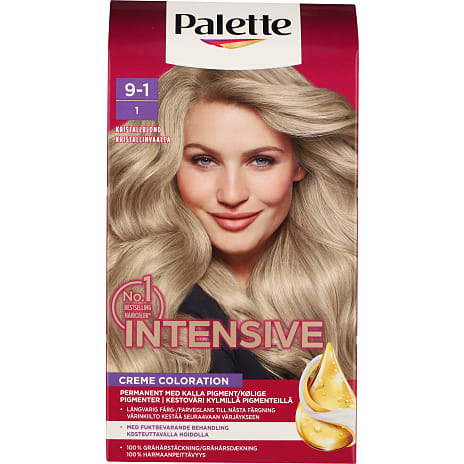 Palette Intensive Creme Coloration permanent hårfarve 9-1 1 Krystalblond 1 stk.