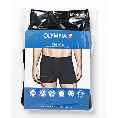 Olympia herre tights str. L - sort 1 stk.